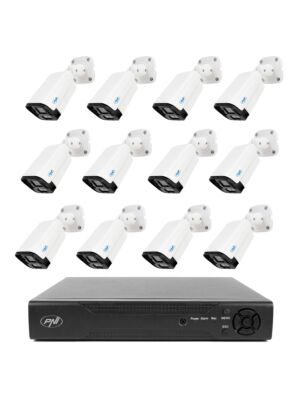 Pakiet nadzoru wideo NVR PNI House IP716 i 12 kamer PNI IP125 z IP, 5MP