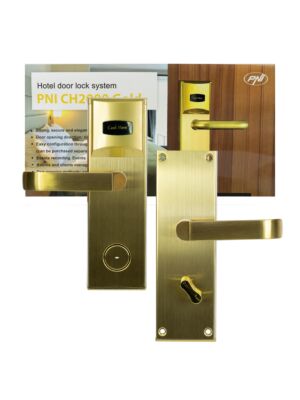 Kontrola dostępu do hotelu Yala PNI CH2000L Gold z czytnikiem kart po lewej stronie