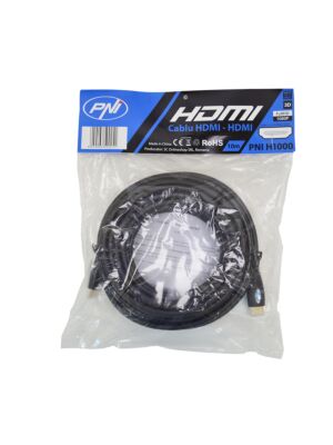Kabel HDMI PNI H1000 High-Speed ​​1,4 V, wtyczka, Ethernet, pozłacany, 10m