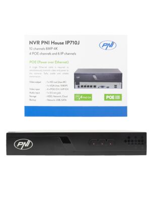 NVR POE PNI House IP710J, 10 kanałów 4K 8MP