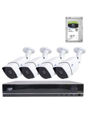 Pakiet zestawu do nadzoru wideo AHD PNI House PTZ1300 Full HD - NVR i 4 kamery zewnętrzne 2MP full HD 1080P z dyskiem HDD 1Tb w tym