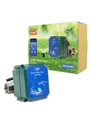Inteligentny zawór wodny PNI SV200, łączność Wi-Fi, IP65, DN20, aplikacja Tuya 3/4, kompatybilny z Amazon Alexa