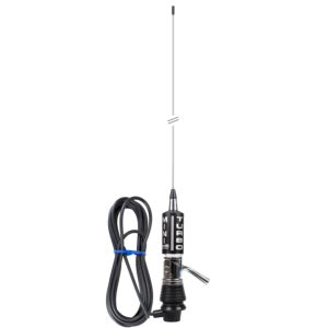 Antena CB LEMM MiniTurbo AT-1002, długość 110 cm, zysk 2dB, 26,5-27,5Mhz, 200W, kabel RG58 4m, wyprodukowana we Włoszech