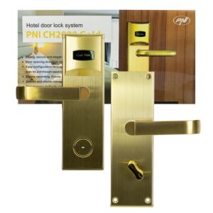 Kontrola dostępu do hotelu Yala PNI CH2000L Gold z czytnikiem kart po lewej stronie
