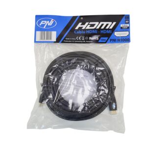 Kabel HDMI PNI H1000 High-Speed ​​1,4 V, wtyczka, Ethernet, pozłacany, 10m