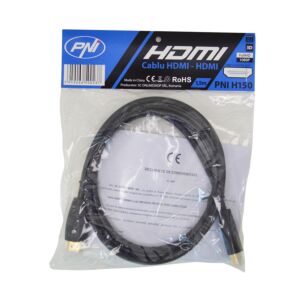 Kabel HDMI PNI H150 High-Speed ​​1,4 V, wtyczka, Ethernet, pozłacany, 1,5 m