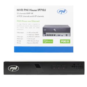 NVR POE PNI House IP710J, 10 kanałów 4K 8MP