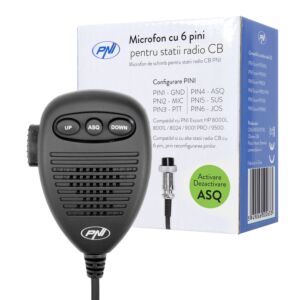 Mikrofon 6-pinowy do stacji radiowych HP 8000L / 8001L / 8024/9001 PRO / 9500/8900 PNI Escort