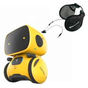 Pakiet interaktywnego inteligentnego robota PNI Robo One, sterowanie głosowe, przyciski dotykowe, żółte + słuchawki Midland Subzero