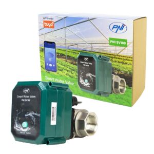 Inteligentny zawór wodny PNI SV180, łączność Wi-Fi, IP65, DN25 1 cal, aplikacja Tuya, kompatybilny z Amazon Alexa